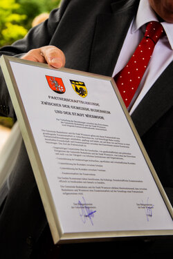 Partnerschaftsurkunde Budenheim Wiesmoor