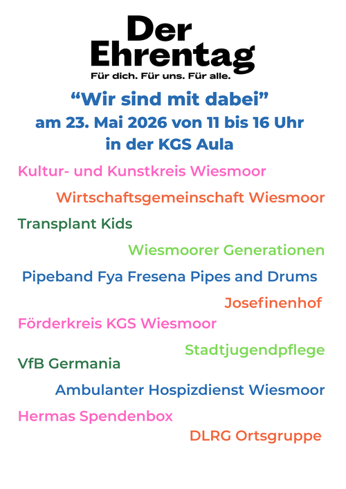 Wir sind mit dabei Ehrentag 2026
