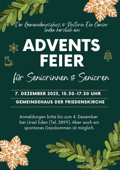 Adventsfeier Seniorinnen 2023